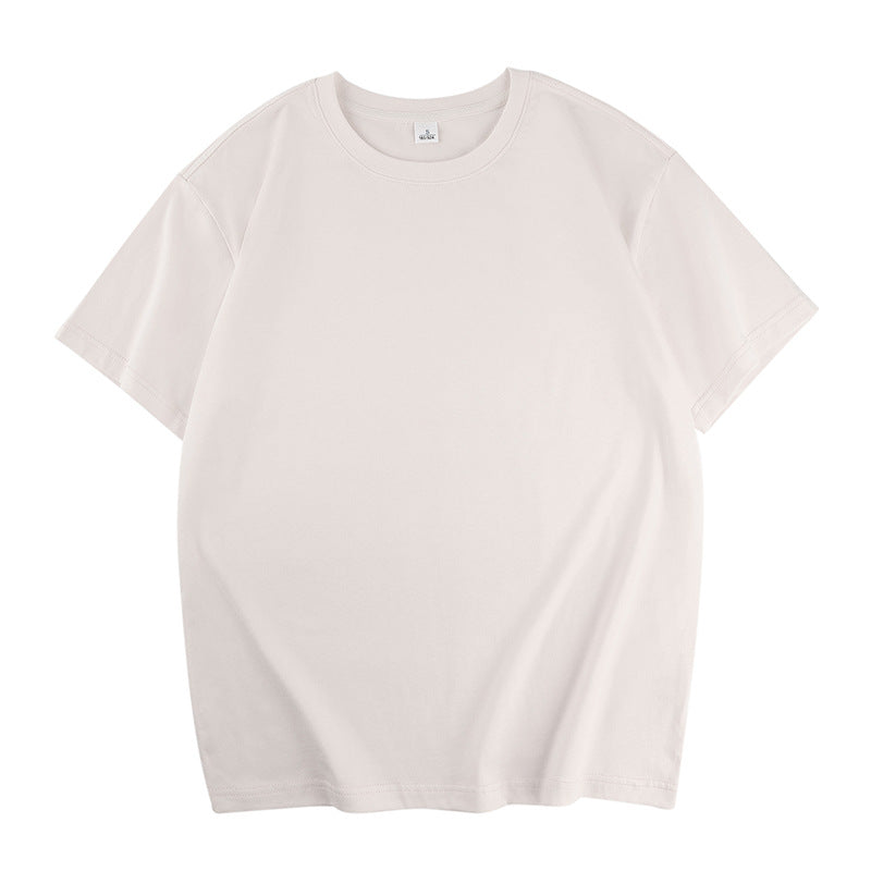 Manufacturer Wholesale DIY 2024 New Loose Version Round Neck Pure Cotton Adult Short-Sleeved Work Clothes Class Uniform Cultural Shirt