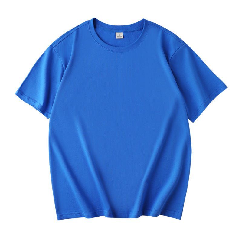 Manufacturer Wholesale DIY 2024 New Loose Version Round Neck Pure Cotton Adult Short-Sleeved Work Clothes Class Uniform Cultural Shirt