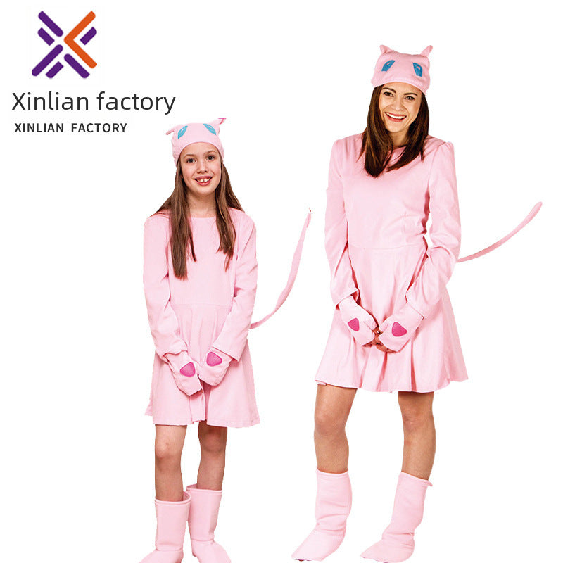 New Pokemon Anime Cartoon Fantasy COS Suit Cute Parent-child Daily Halloween Role-playing Home Suit