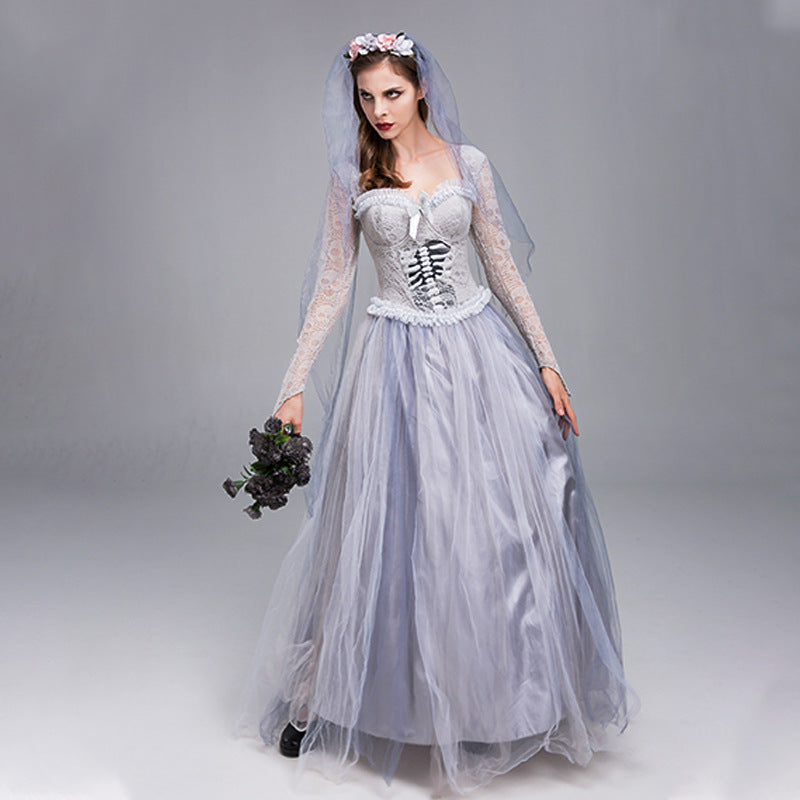 Foreign trade Europe and the United States Amazon Halloween cos clothes ladies ghost bride dress cosplay costumes suit