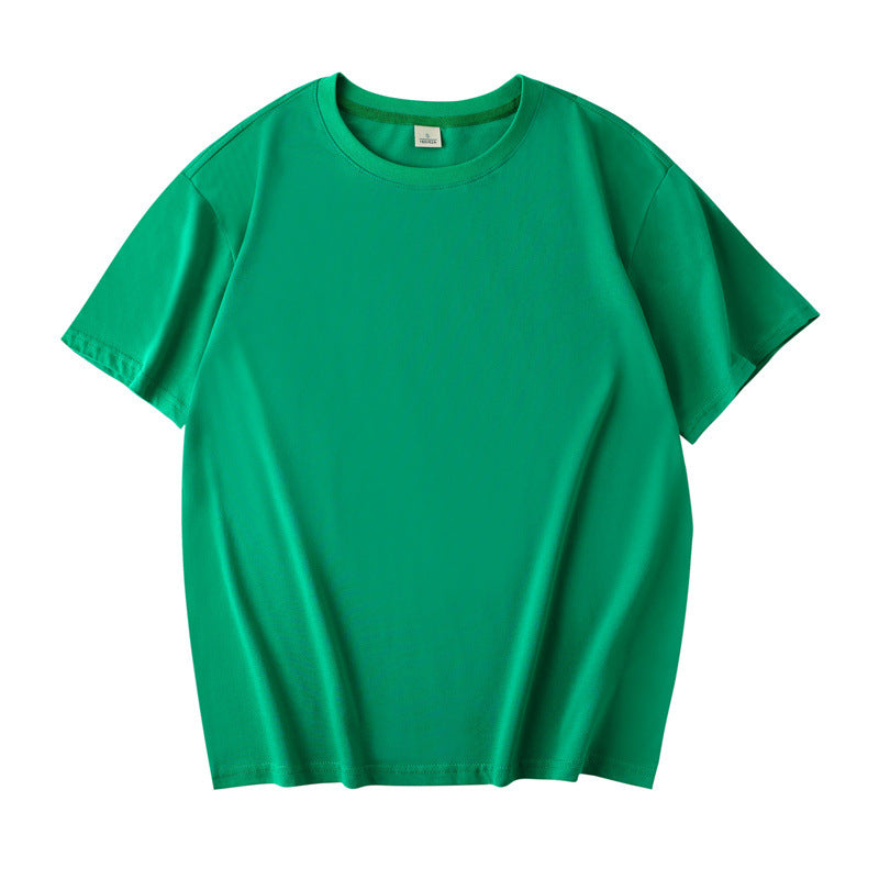 Manufacturer Wholesale DIY 2024 New Loose Version Round Neck Pure Cotton Adult Short-Sleeved Work Clothes Class Uniform Cultural Shirt