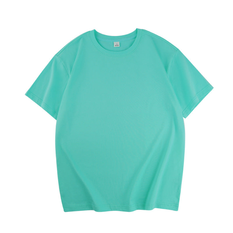 Manufacturer Wholesale DIY 2024 New Loose Version Round Neck Pure Cotton Adult Short-Sleeved Work Clothes Class Uniform Cultural Shirt