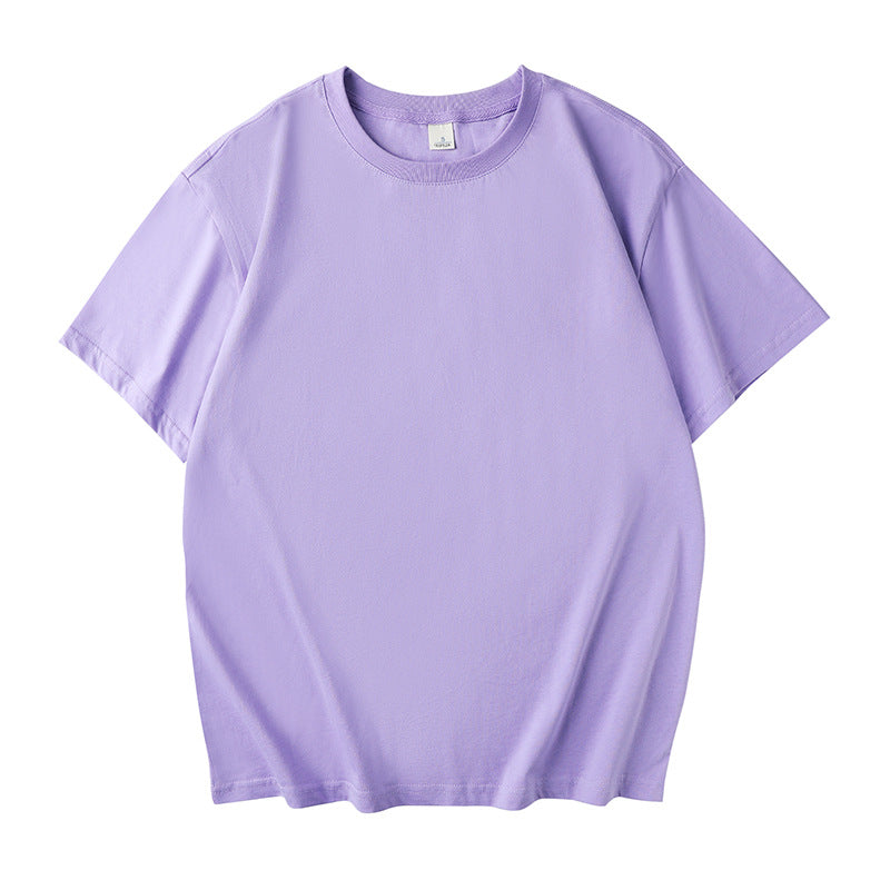 Manufacturer Wholesale DIY 2024 New Loose Version Round Neck Pure Cotton Adult Short-Sleeved Work Clothes Class Uniform Cultural Shirt