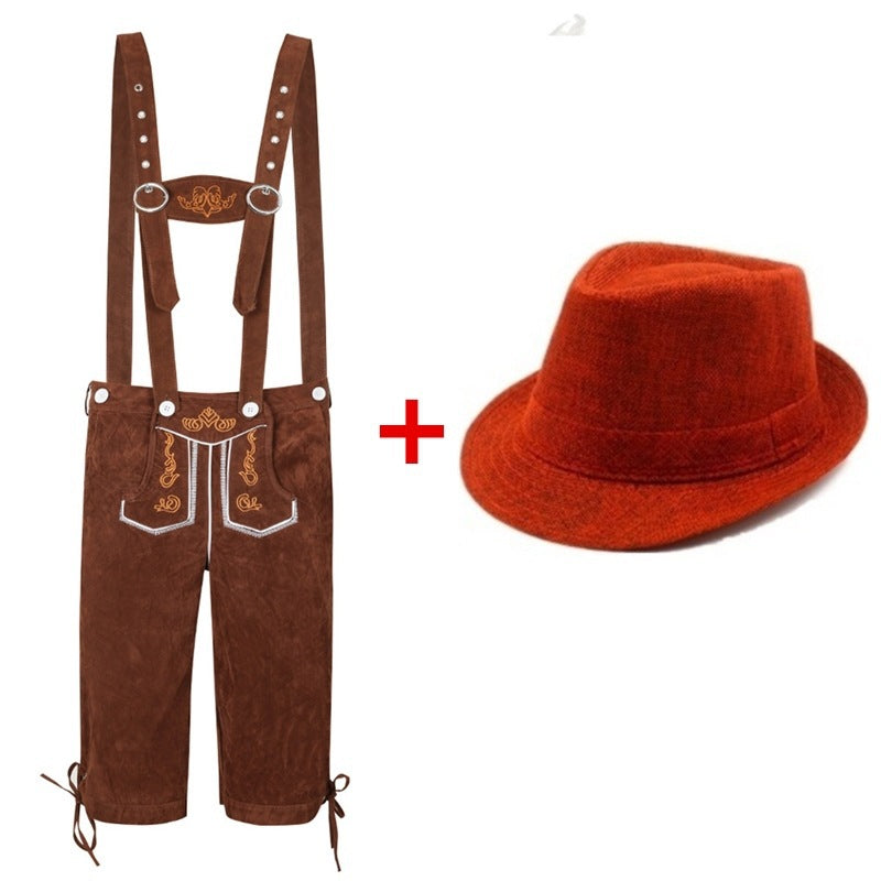 Foreign Trade Wish Hot Sale Adult Men's Beer Pants Hat suit Germany Oktoberfest Clothing Men's Clothing