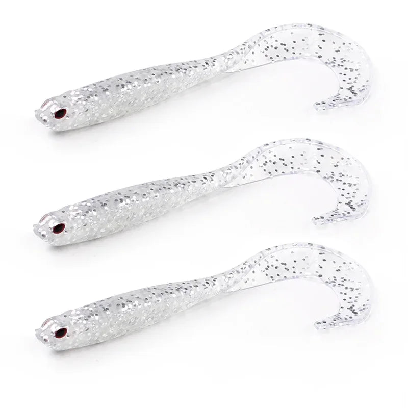 3 Pcs/Lot Long Tail Fish Silicone Soft Bait 12cm 6.5g Jigs Wobblers Lures Artificial Rubber Baits Bass Swimbait Fishing Tackle
