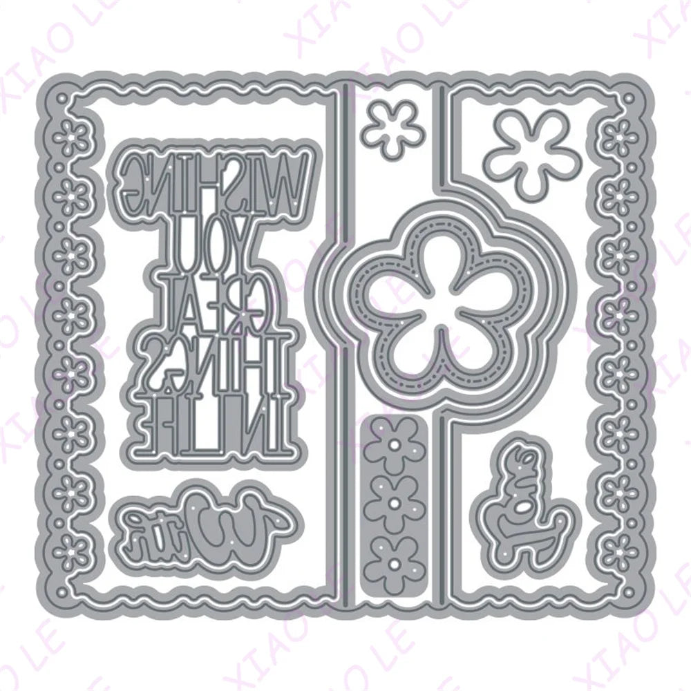 Happy Easter Egg 2026 New Flowers Metal Cutting Dies Scrapbook Diary Decoration Stencil Embossing Template DIY Greeting