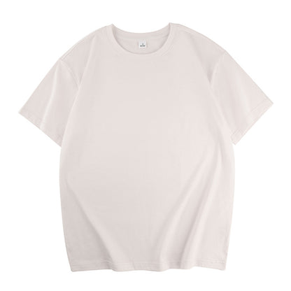 Manufacturer Wholesale DIY 2024 New Loose Version Round Neck Pure Cotton Adult Short-Sleeved Work Clothes Class Uniform Cultural Shirt
