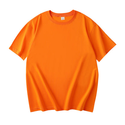 Manufacturer Wholesale DIY 2024 New Loose Version Round Neck Pure Cotton Adult Short-Sleeved Work Clothes Class Uniform Cultural Shirt