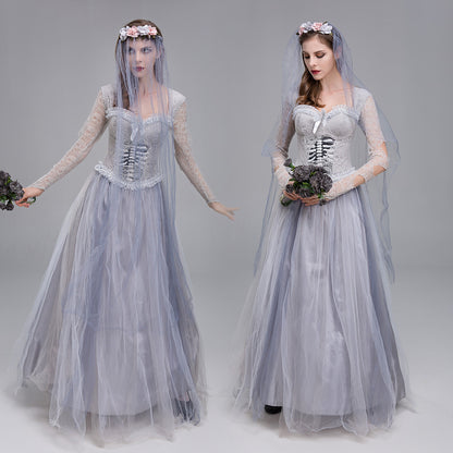 Foreign trade Europe and the United States Amazon Halloween cos clothes ladies ghost bride dress cosplay costumes suit