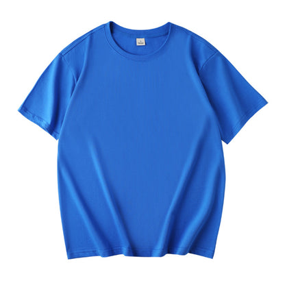 Manufacturer Wholesale DIY 2024 New Loose Version Round Neck Pure Cotton Adult Short-Sleeved Work Clothes Class Uniform Cultural Shirt
