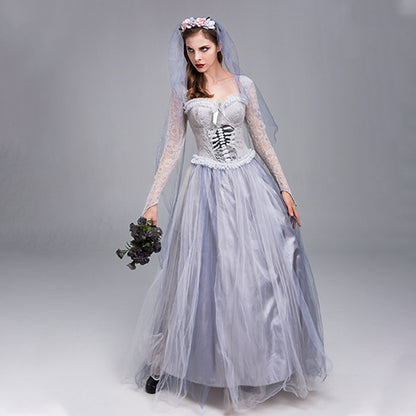 Foreign trade Europe and the United States Amazon Halloween cos clothes ladies ghost bride dress cosplay costumes suit