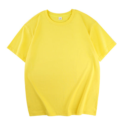 Manufacturer Wholesale DIY 2024 New Loose Version Round Neck Pure Cotton Adult Short-Sleeved Work Clothes Class Uniform Cultural Shirt