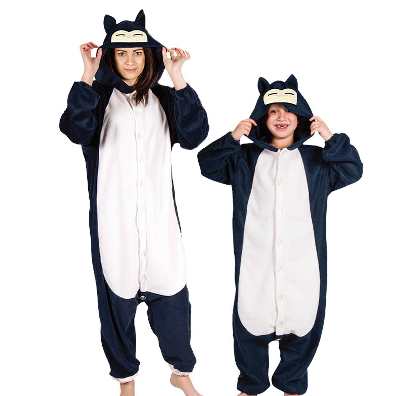 Pokemon Cos Clothing Kabi Beast Home Family Clothing Comic Pajamas Cartoon Animation Halloween Character Performance Clothing