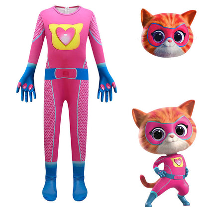 SuperKitties Super Kitty Team Super Kitty Tight Jumpsuit cos Costume Performance Clothes