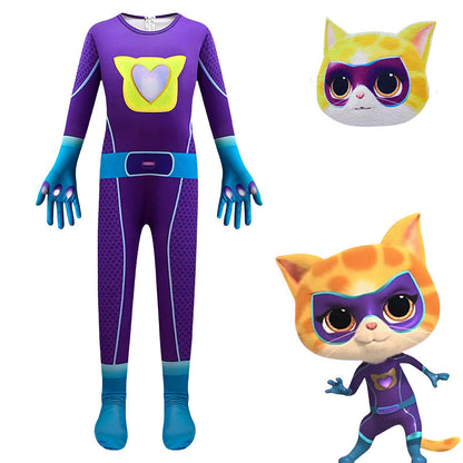 SuperKitties Super Kitty Team Super Kitty Tight Jumpsuit cos Costume Performance Clothes