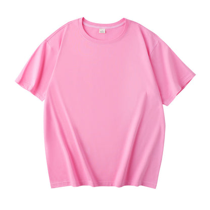 Manufacturer Wholesale DIY 2024 New Loose Version Round Neck Pure Cotton Adult Short-Sleeved Work Clothes Class Uniform Cultural Shirt