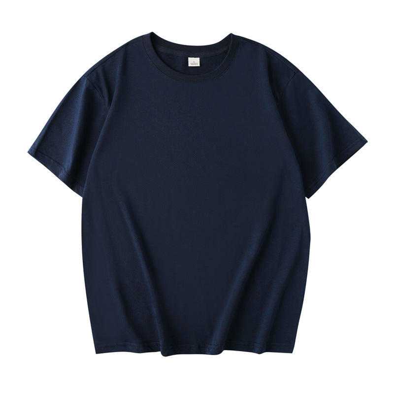 Manufacturer Wholesale DIY 2024 New Loose Version Round Neck Pure Cotton Adult Short-Sleeved Work Clothes Class Uniform Cultural Shirt