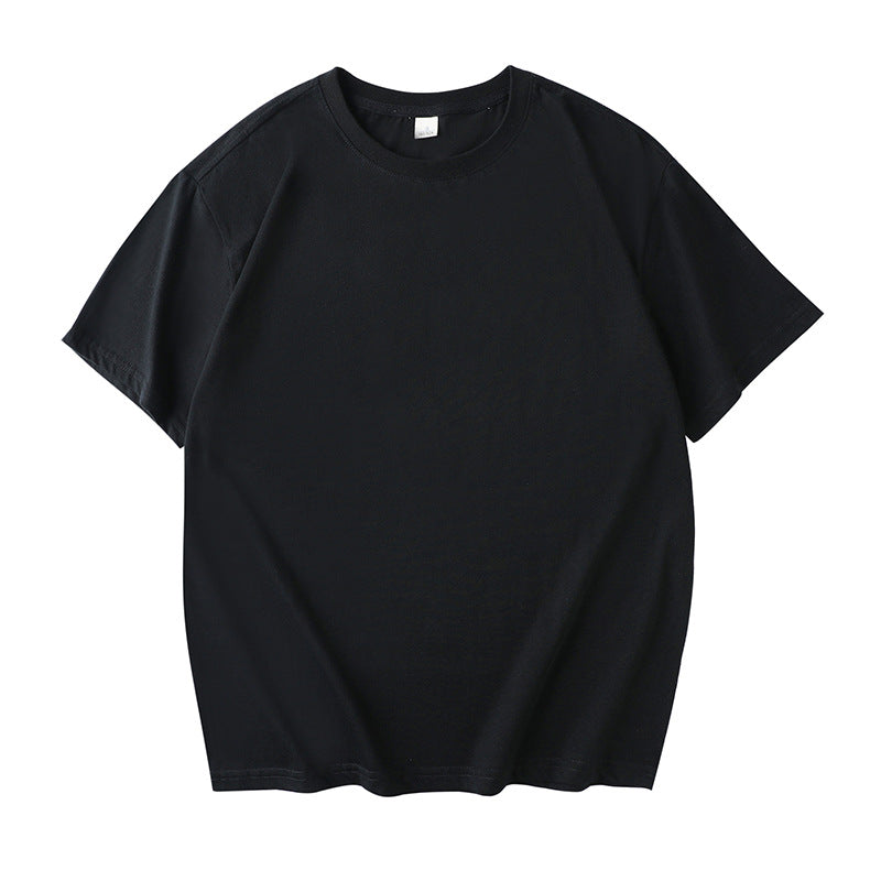 Manufacturer Wholesale DIY 2024 New Loose Version Round Neck Pure Cotton Adult Short-Sleeved Work Clothes Class Uniform Cultural Shirt