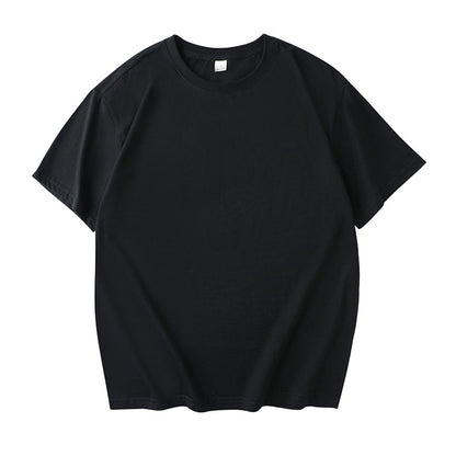 Manufacturer Wholesale DIY 2024 New Loose Version Round Neck Pure Cotton Adult Short-Sleeved Work Clothes Class Uniform Cultural Shirt