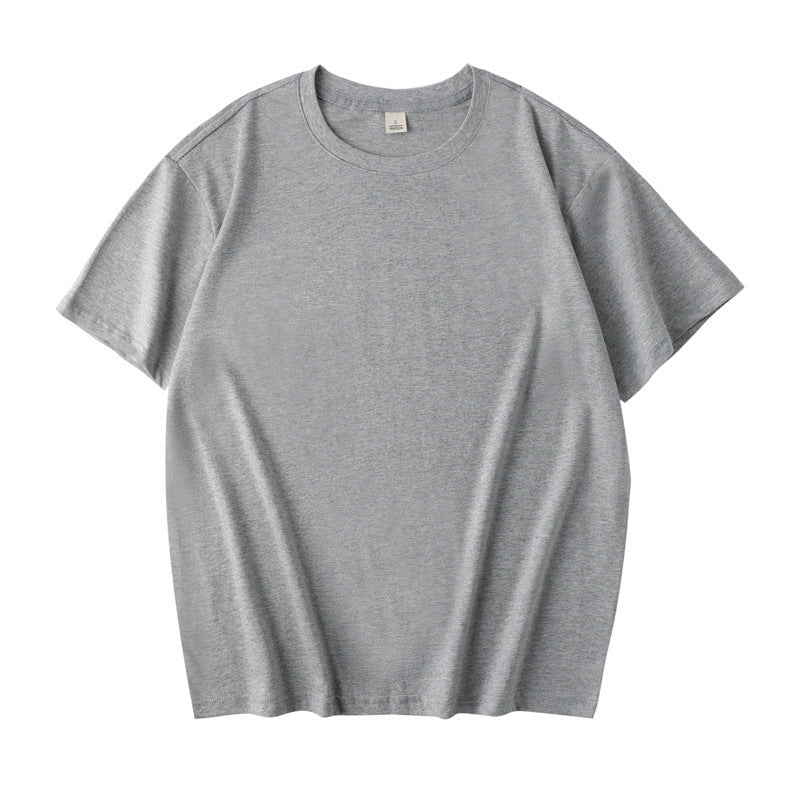 Manufacturer Wholesale DIY 2024 New Loose Version Round Neck Pure Cotton Adult Short-Sleeved Work Clothes Class Uniform Cultural Shirt
