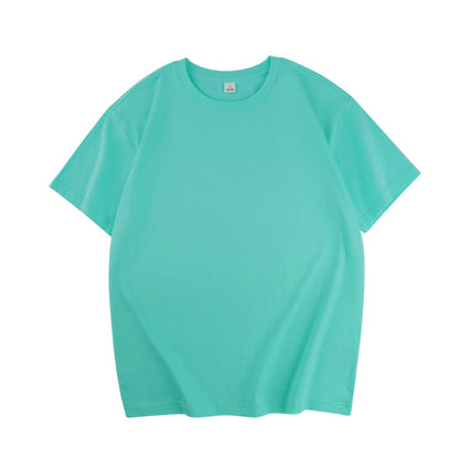 Manufacturer Wholesale DIY 2024 New Loose Version Round Neck Pure Cotton Adult Short-Sleeved Work Clothes Class Uniform Cultural Shirt