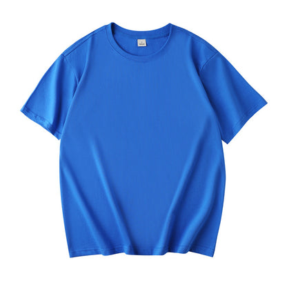 Manufacturer Wholesale DIY 2024 New Loose Version Round Neck Pure Cotton Adult Short-Sleeved Work Clothes Class Uniform Cultural Shirt
