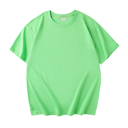 Manufacturer Wholesale DIY 2024 New Loose Version Round Neck Pure Cotton Adult Short-Sleeved Work Clothes Class Uniform Cultural Shirt