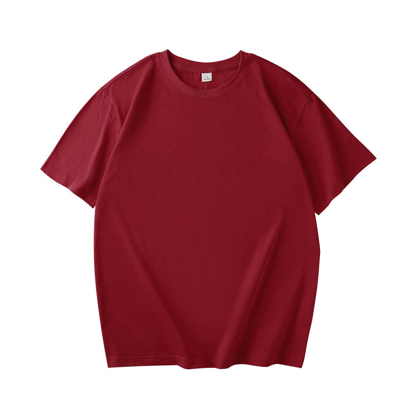 Manufacturer Wholesale DIY 2024 New Loose Version Round Neck Pure Cotton Adult Short-Sleeved Work Clothes Class Uniform Cultural Shirt