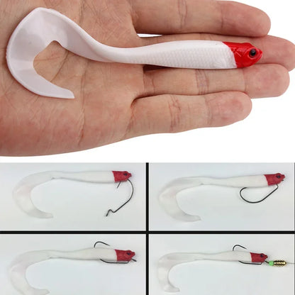 3 Pcs/Lot Long Tail Fish Silicone Soft Bait 12cm 6.5g Jigs Wobblers Lures Artificial Rubber Baits Bass Swimbait Fishing Tackle