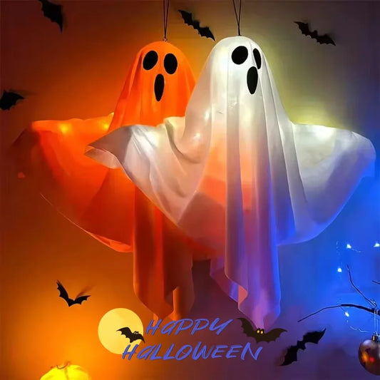 Halloween LED Ghost Lantern Hanging Ghost Home Decoration Outdoor Ghost House Bar Hanging Lantern Horror Prop Party Decoration