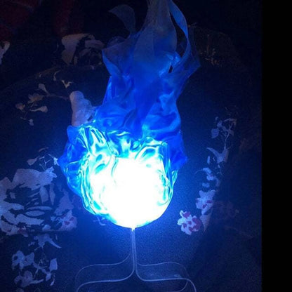 Halloween Decor Props Simulation Floating Fireball Lamp Artificial Fire Flame Atmosphere Light For Cosplay Role Play Party