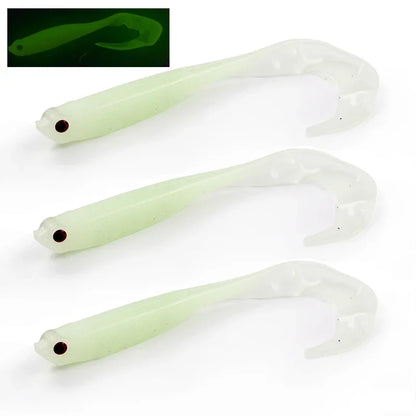 3 Pcs/Lot Long Tail Fish Silicone Soft Bait 12cm 6.5g Jigs Wobblers Lures Artificial Rubber Baits Bass Swimbait Fishing Tackle