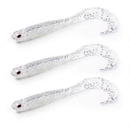 3 Pcs/Lot Long Tail Fish Silicone Soft Bait 12cm 6.5g Jigs Wobblers Lures Artificial Rubber Baits Bass Swimbait Fishing Tackle