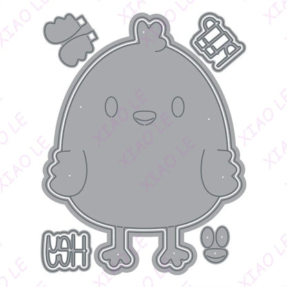 Happy Easter Egg 2026 New Flowers Metal Cutting Dies Scrapbook Diary Decoration Stencil Embossing Template DIY Greeting
