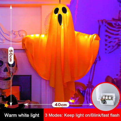 Halloween LED Ghost Lantern Hanging Ghost Home Decoration Outdoor Ghost House Bar Hanging Lantern Horror Prop Party Decoration
