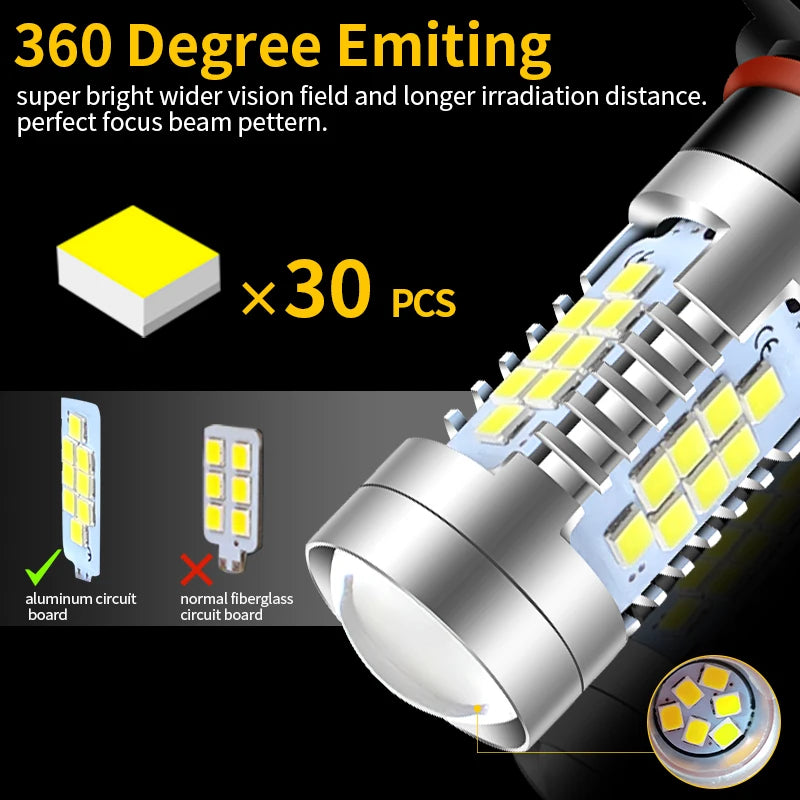 2pcs P13W Canbus No Error For Mazda CX-5 2013 2014 2015 SH23W LED Bulbs Daytime Running Light DRL Lamp White  Car Accessories