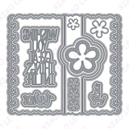 Happy Easter Egg 2026 New Flowers Metal Cutting Dies Scrapbook Diary Decoration Stencil Embossing Template DIY Greeting