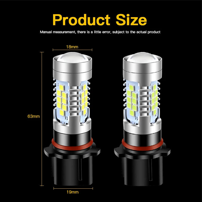 2pcs P13W Canbus No Error For Mazda CX-5 2013 2014 2015 SH23W LED Bulbs Daytime Running Light DRL Lamp White  Car Accessories