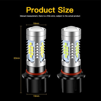 2pcs P13W Canbus No Error For Mazda CX-5 2013 2014 2015 SH23W LED Bulbs Daytime Running Light DRL Lamp White  Car Accessories