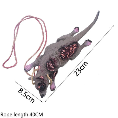 Halloween Horror Hanging Prop Fake Dead Mouse Bat Bloody Hand Feet Halloween Party Decoration Haunted House Decor Prop Ornament