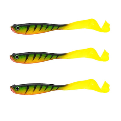 3 Pcs/Lot Long Tail Fish Silicone Soft Bait 12cm 6.5g Jigs Wobblers Lures Artificial Rubber Baits Bass Swimbait Fishing Tackle