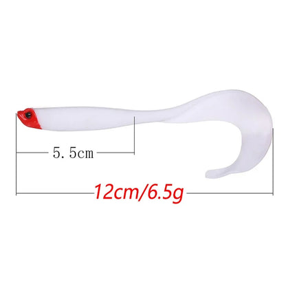 3 Pcs/Lot Long Tail Fish Silicone Soft Bait 12cm 6.5g Jigs Wobblers Lures Artificial Rubber Baits Bass Swimbait Fishing Tackle