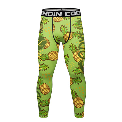 Cody Lundin Men's Digital Print Pop Culture Tights High Elasticity Quick Dry MMA BJJ Muay Thai Fighting Compression Leggings