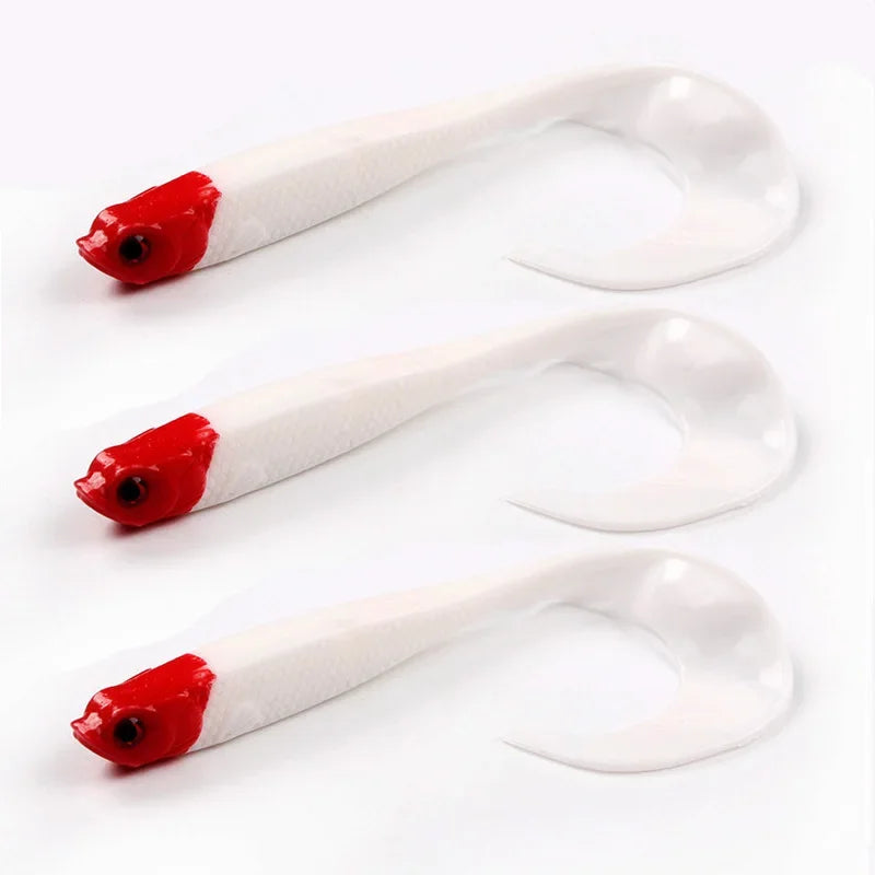 3 Pcs/Lot Long Tail Fish Silicone Soft Bait 12cm 6.5g Jigs Wobblers Lures Artificial Rubber Baits Bass Swimbait Fishing Tackle