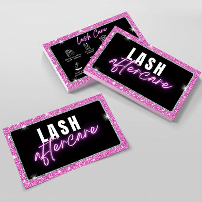 5Pcs Paper Eyelash Extension Business Card Lash Aftercare Card Lash Loyalty Discount Cards Wholesale