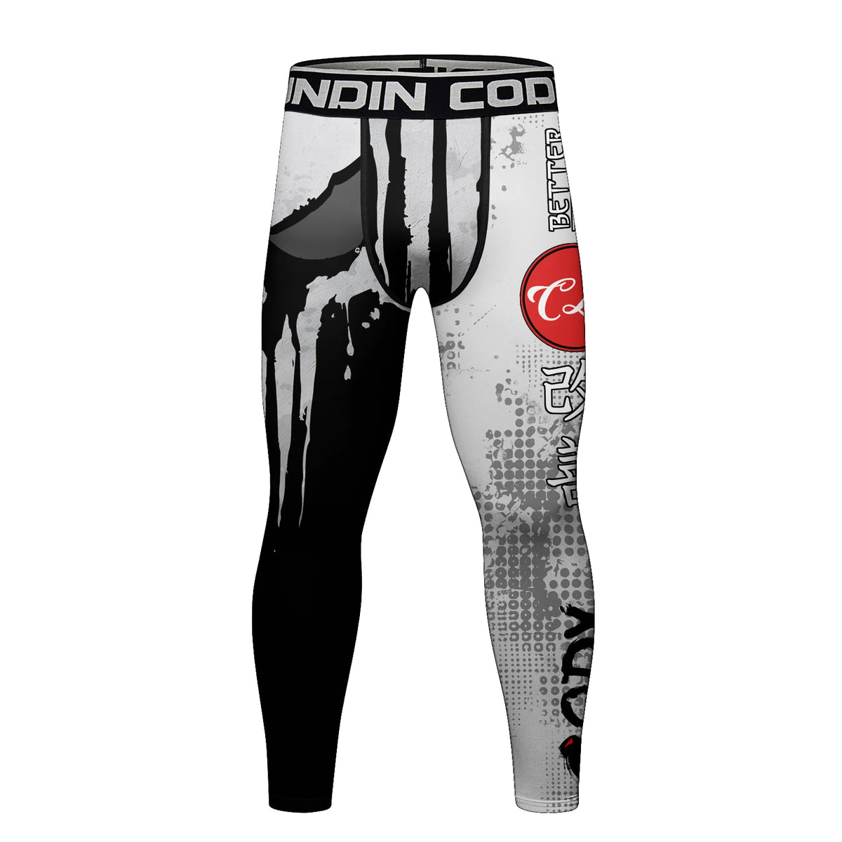 Cody Lundin Men's Digital Print Pop Culture Tights High Elasticity Quick Dry MMA BJJ Muay Thai Fighting Compression Leggings