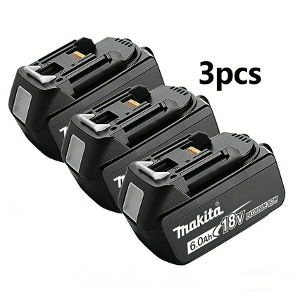 Original Makita 18V 6.0Ah Li-ion Battery, BL1860B LXT Lithium Ion Replacement Power Tool Battery.