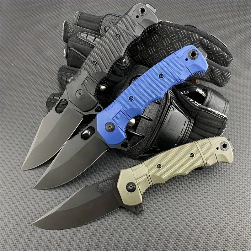Pocket 42° 7.8CM Polychromatic Nylon Fiber Handle EDC Multi-purpose Outdoor Durable Camping Portable Folding Knife Gifts for Men